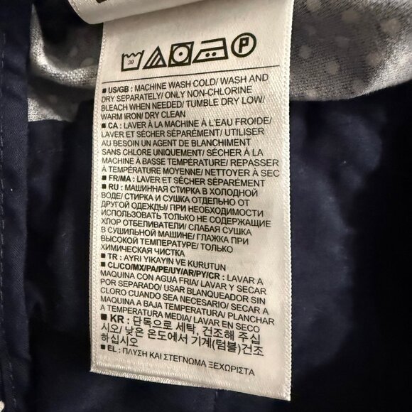 Gap Slim Cropped Stretch Navy and White Polka Dot Pants Size 6 - Picture 8 of 8